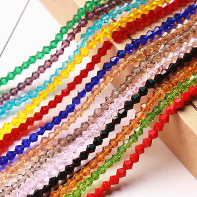 3/4/6mm crystal diamond beads pointed beads loose beads two pointed diy handmade hair accessories Accessories Wholesale