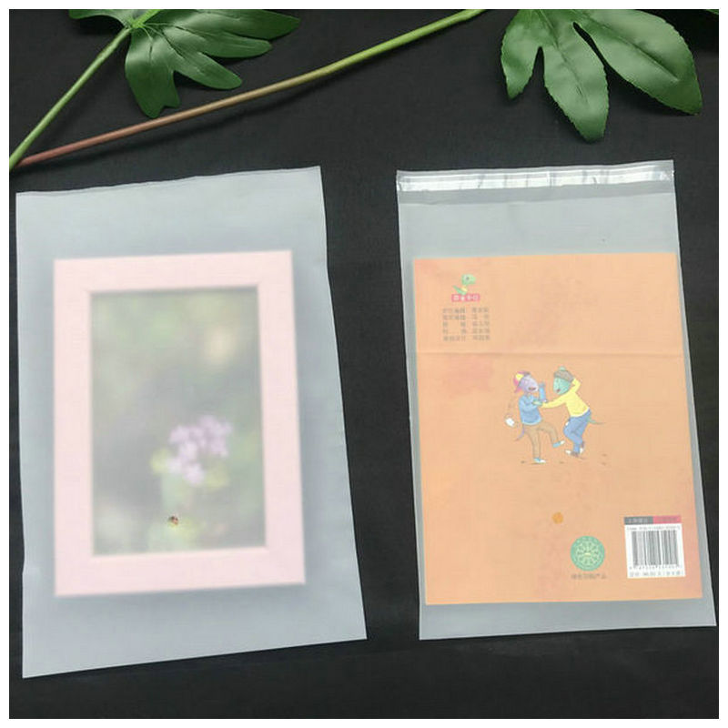 CPE engrosada plana esmerilado bolsa blanca bolsa de embalaje de plástico bolsa autoadhesiva de fábrica al por mayor en Blanco Bolsa esmerilada