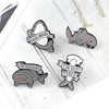 Cartoon shark, cute hair band, fashionable brooch, universal accessory, cute animals