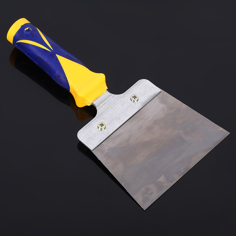 Spot cuchillo de acero inoxidable, vidrio, pared, gris, limpieza, limpieza, limpieza, espátula, espátula de masilla, espátula de mango de dos colores