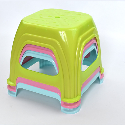 Plastic children's stool thickening and heightening bathroom square stool sofa stool small bench shoe changing stool adult low stool wholesale