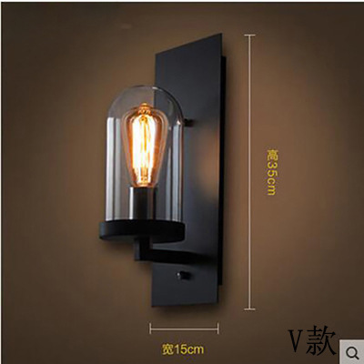 American country retro restaurante bar dormitorio pasillo balcón escaleras lámpara de pared pasillo almacén de alambre de hierro Birdcage lámpara de pared