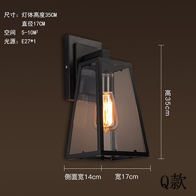 American country retro restaurante bar dormitorio pasillo balcón escaleras lámpara de pared pasillo almacén de alambre de hierro Birdcage lámpara de pared