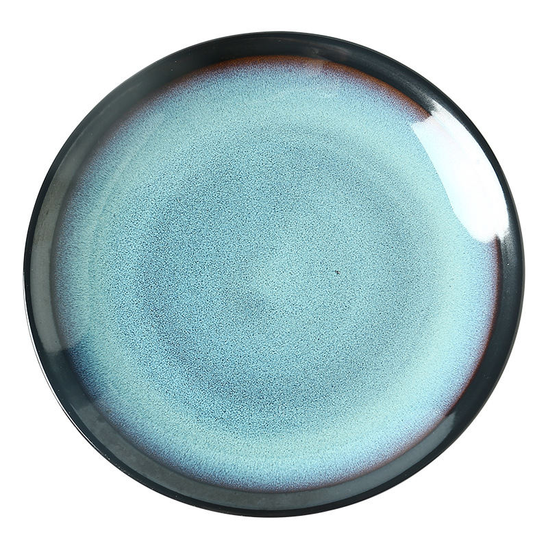 Vajilla azul tazón de arroz tazón de fideos gran plato de sopa plato de carne