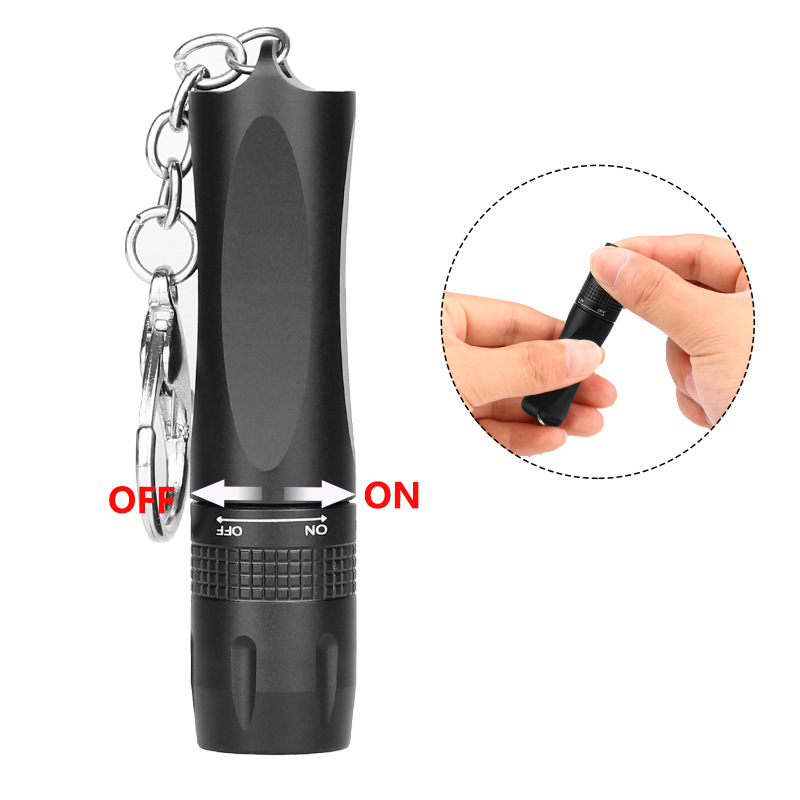 Cross-Border New T6 Strong Aluminum Alloy Handheld Mini Portable Hanging Buckle Flashlight Lighting Emergency Light_desvips.com