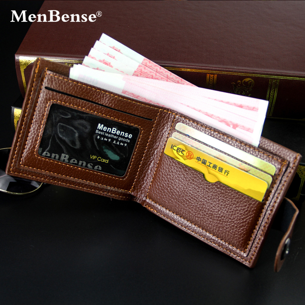 Carpeta de los hombres corto hebilla magnética cartera stall suministro moda cartera ranura para tarjeta SIM