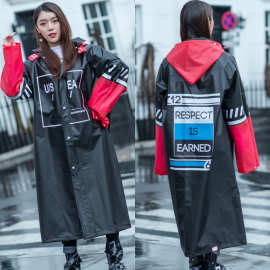 旅行潮牌雨衣男女同款外套韩国时尚户外骑行徒步全身长款防爆雨披