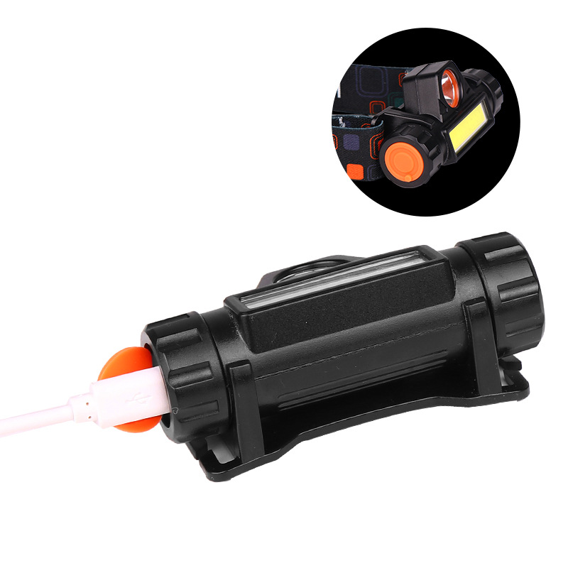 Cross-border New XPE+COB Mini Rechargeable With Magnet Work Light Outdoor Head-mounted Lightweight Headlamp_desvips.com