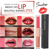 Double-sided lip gloss, shiny nutritious highlighter, 6 colors