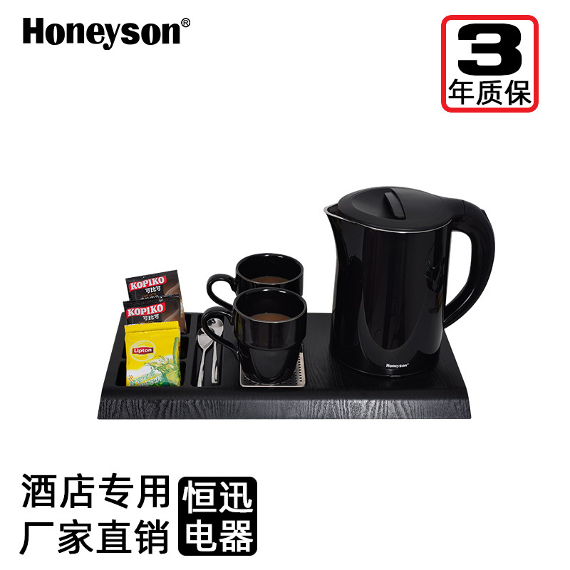 Hengxun Hotel Hervidor eléctrico boca ancha fácil de limpiar aislamiento térmico de doble capa 1.2L marca imprimible gran cantidad Congyo