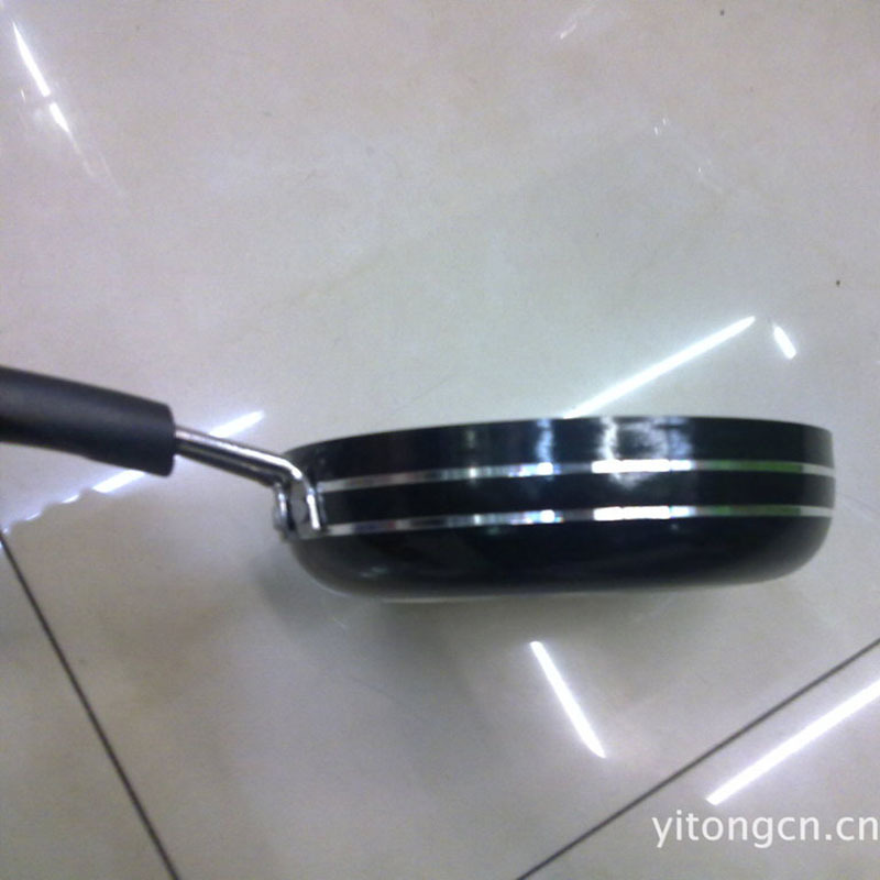 Sartén de fondo de aleación de aluminio simple sartén antiadherente sartén de carne sartén de doble fondo sartén suministro directo de fábrica