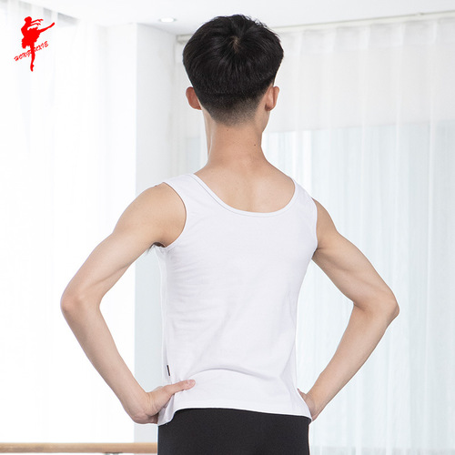 Red Dance Shoes Adult Dance Vest Fitness Body Training Clothes Men's Children's Exam Clothing 3830+38422