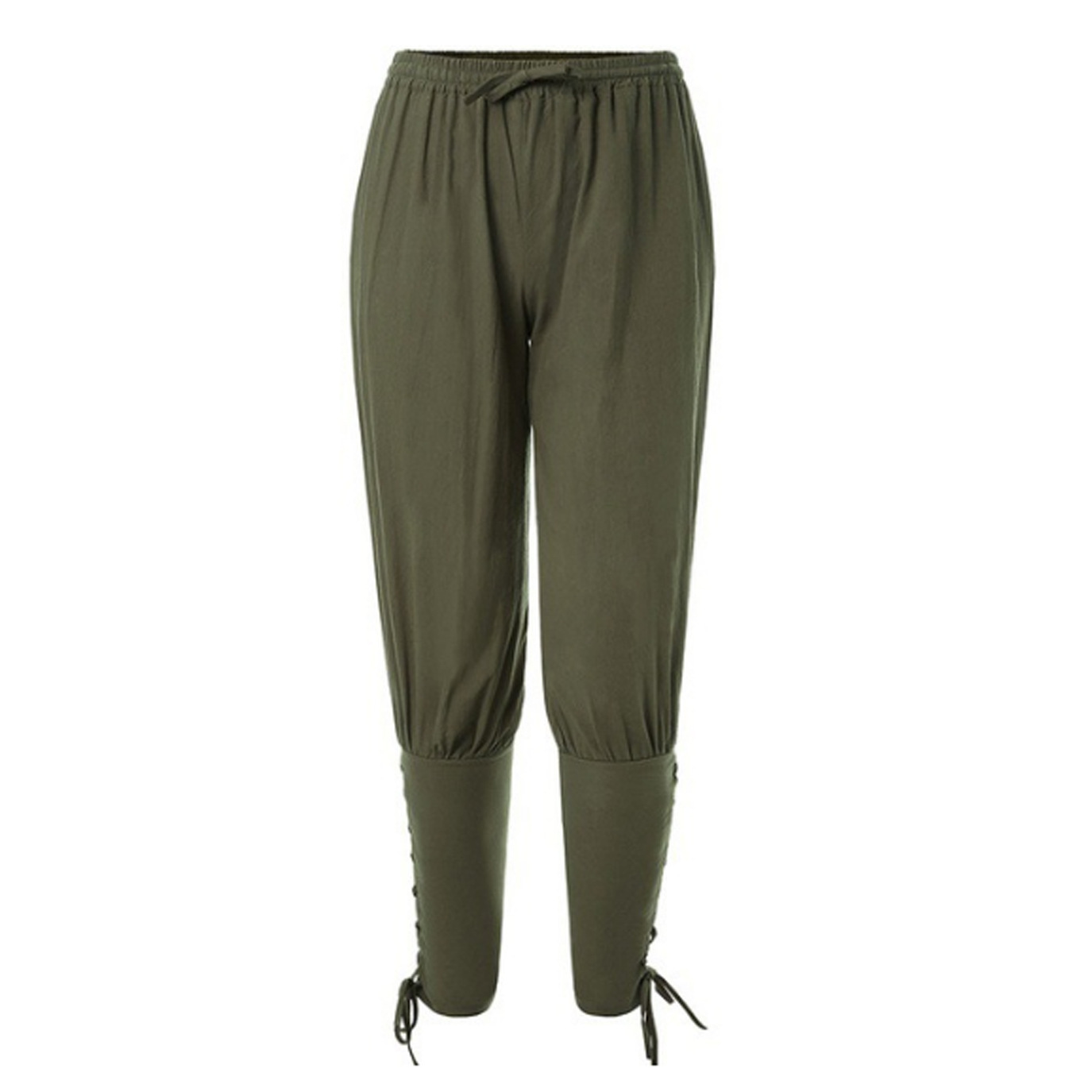 2023 Comercio exterior tamaño europeo otoño nuevos hombres casuales color sólido harén pantalones pierna cuerda con pantalones flacos entrega de una sola pieza