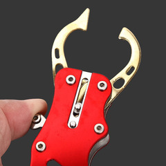 Rust-proof Fish Grip Tool, Stainless Steel Fish Gripper, Finger-Plate Fish Pliers, Lure Fishing Mouth Clamp, Fish-Lifting Device, Fish-Holding Pliers