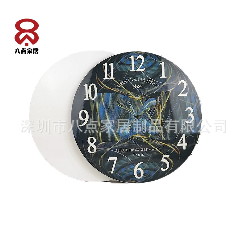 Гравировка по дереву DIY ремесло часы термотрансферные настенные часы деревянные высокотемпературная печать МДФ настенные часы Заводской магазин