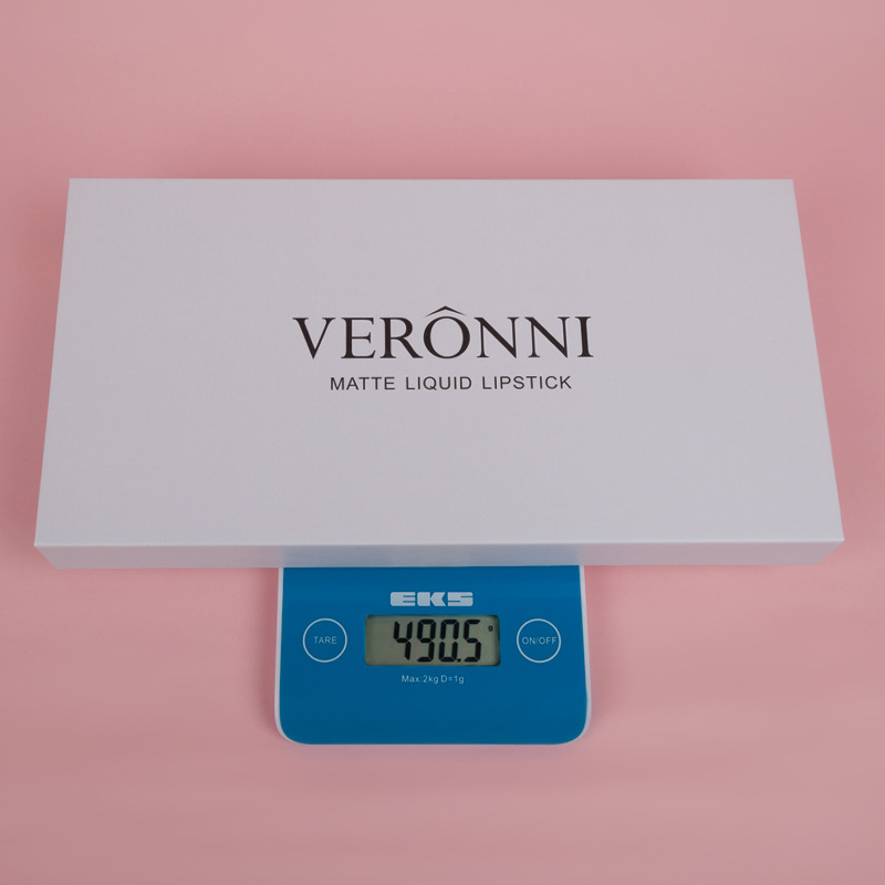 VERONNI Bellini 12 Matte Non-stick Cup Lip Gloss Chocolate Flavor Lipstick Gift Set Lip Glaze Fog Surface