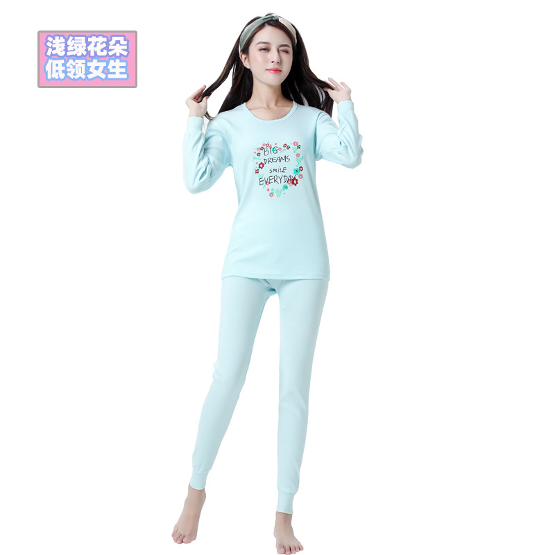 Fábrica al por mayor adolescentes medio y grandes Niños Niñas Ropa interior conjunto niñas otoño ropa pantalones largos ropa interior delgada conjunto