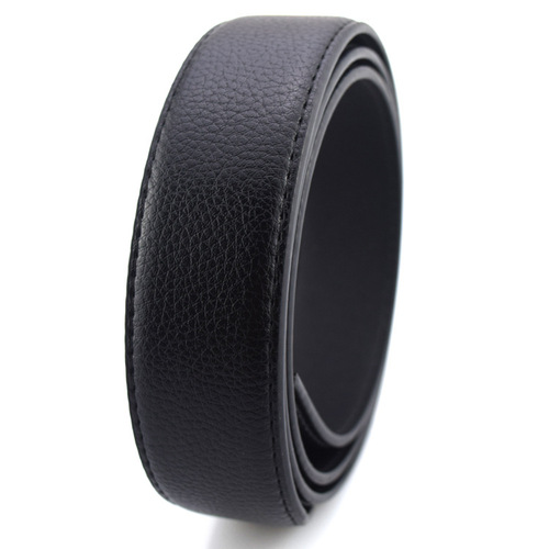 Men's belt automatic buckle belt body open side treading lychee crocodile bark pattern belt strip manufacturer wholesale