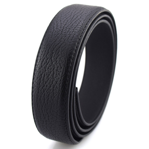 Men's belt automatic buckle belt body open side treading lychee crocodile bark pattern belt strip manufacturer wholesale