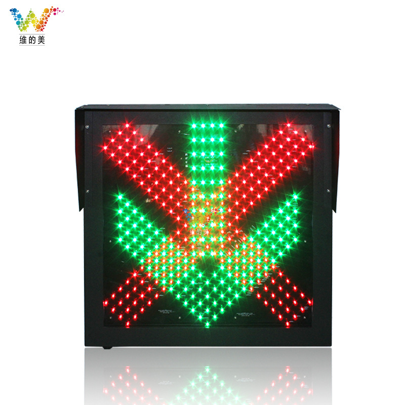 Luz indicadora de carril Weimei 600 tipo túnel de semáforo de doble cara Indicador de conducción de flecha verde de horquilla roja image 6