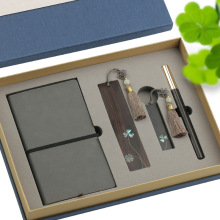 商务笔记本子签字笔U盘古风名片夹古典中国风记事本个性刻字木艺