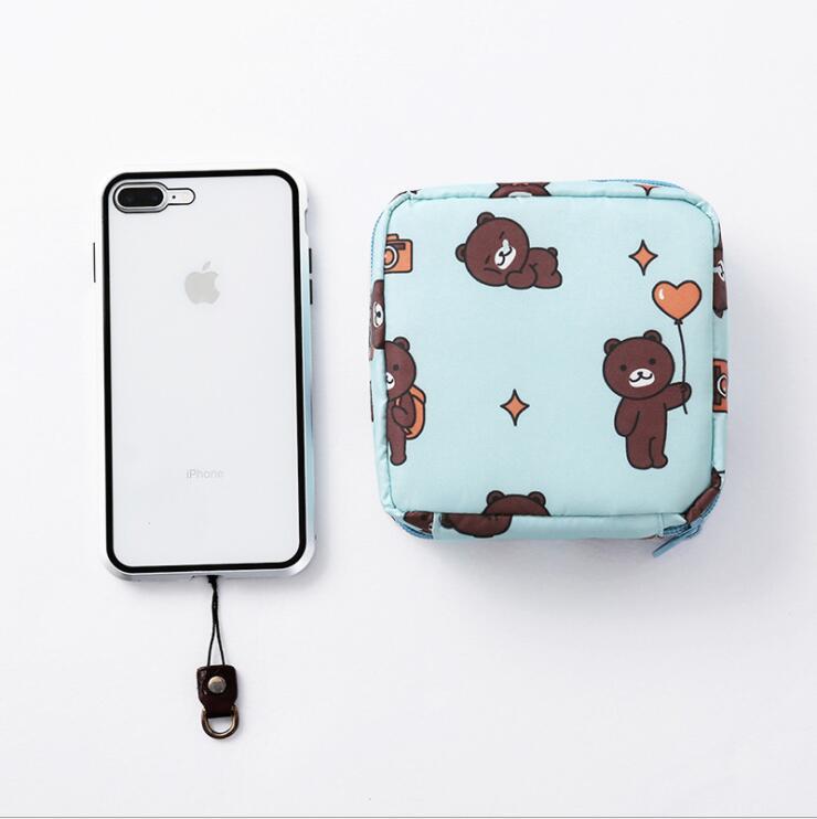 Lápiz labial Rojo Sobre Mini bolsa de cosméticos bolsa de maquillaje de alto grado portátil para mujer pastel de polvo bolsa de almacenamiento de bolsa portátil cosmética tamaño pequeño