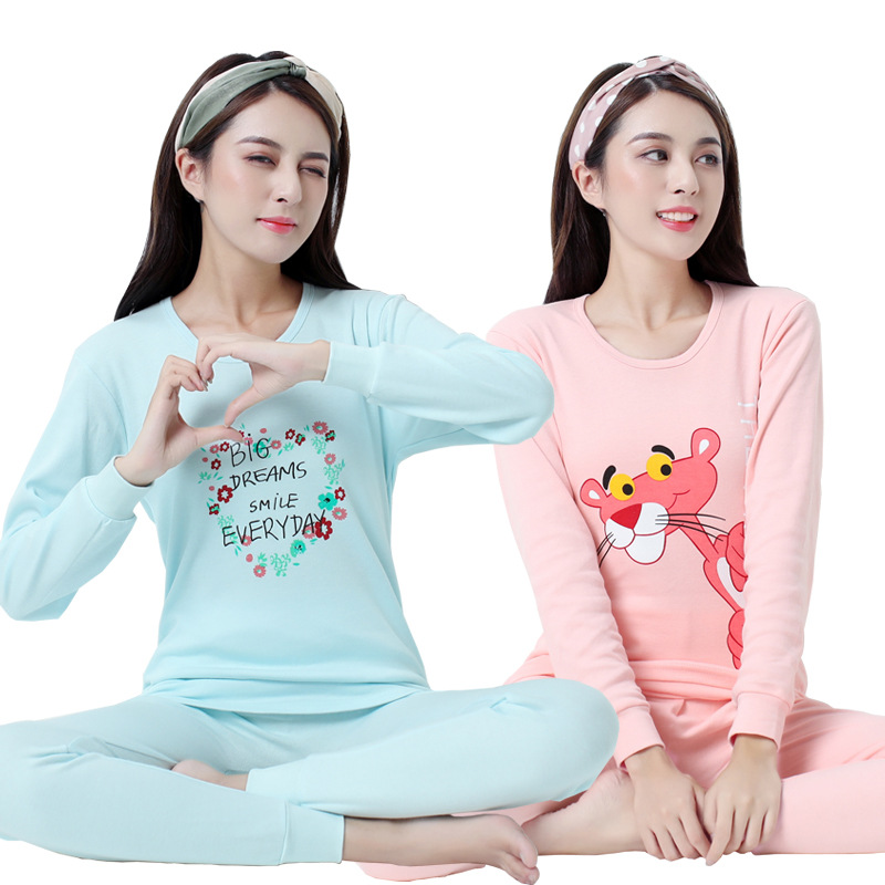 Juventud otoño ropa pantalones largos traje niñas medio y grande niños ropa interior cubierta de algodón suéter de algodón de las mujeres suéter Pantalones