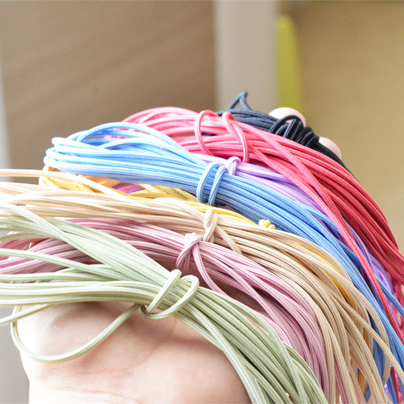 32 Colors High Elastic Hexagonal Hair Rope Rubber Band Handmade DIY Hair Ring Head Rope Hair Accessories Accessories Materials Wholesale