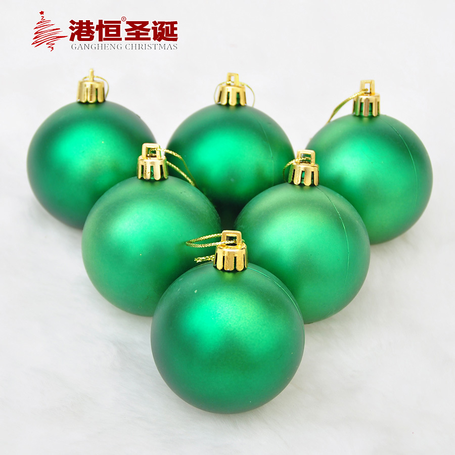 Decoración de Navidad colgante BOLA DE Navidad 6CM azul mate galvanoplastia bola de plástico bola de la decoración del árbol de Navidad