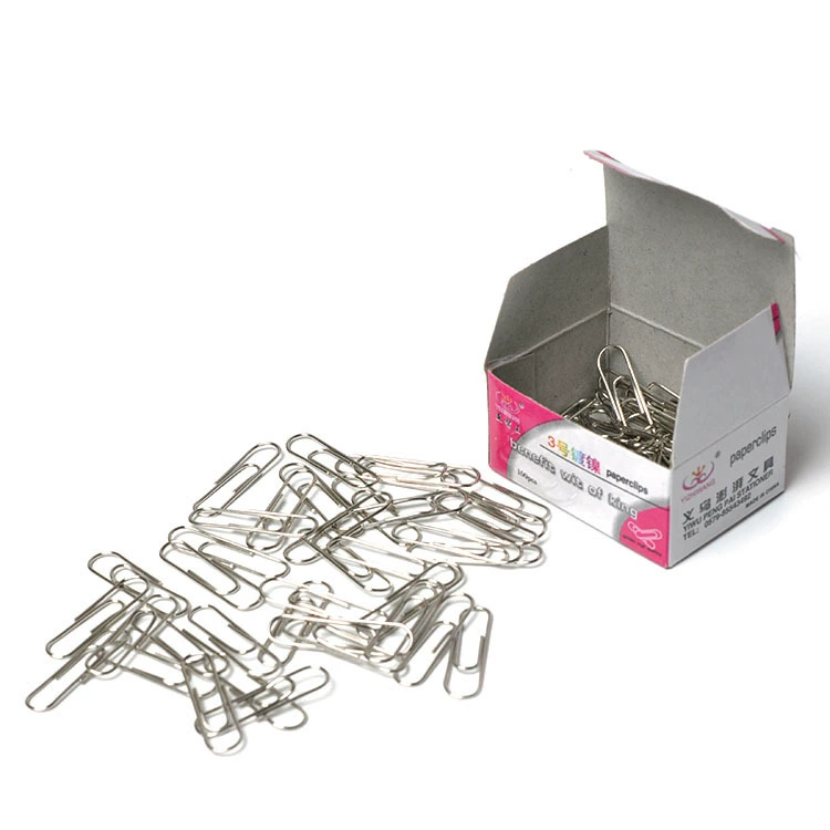 Скрепка канцелярские принадлежности металлическая Скрепка скрепка в коробке 80 оптом