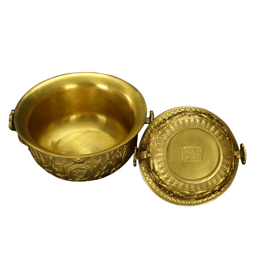 Dachang's new brass cornucopia ornaments copper incense stove home store opening gift Ruyi copper basin