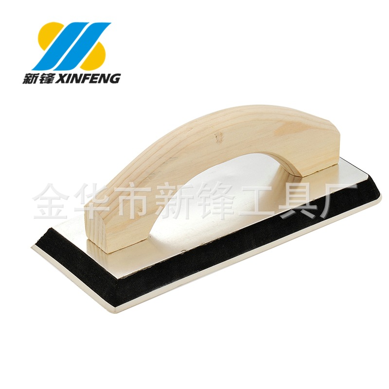 双色EVA抹泥板230*100mm  橡胶抹泥刀匠作工具 木质手柄 木柄泥刀