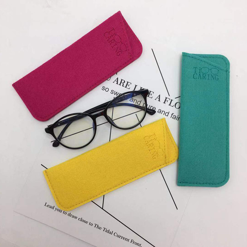 2025年新款简约大气毛毡眼镜袋 简约时尚眼镜收纳盒太阳镜收纳盒