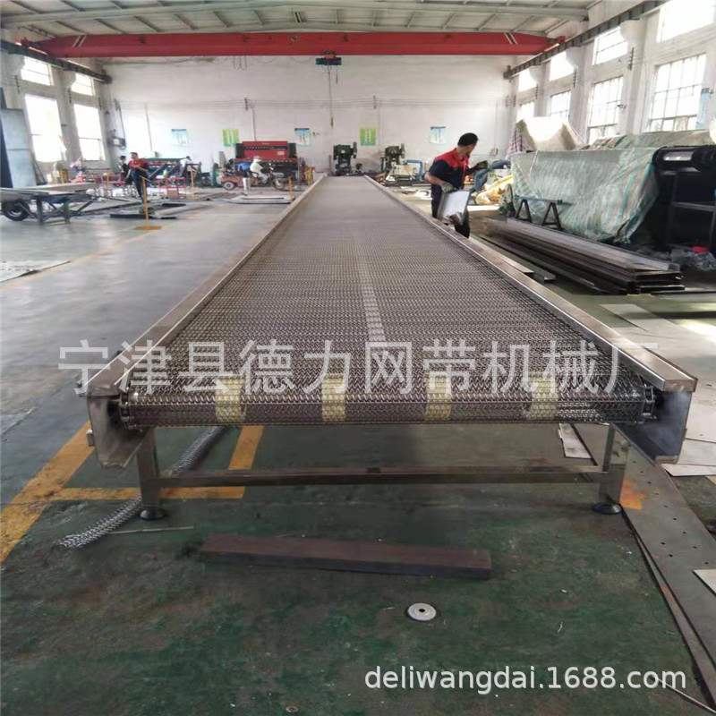 不锈钢网带输送机喷淋输送线产品清洗输送机特氟龙网带输送机