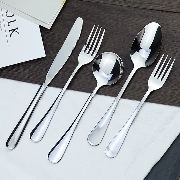 Stainless steel tableware suit 1010 spoon Knife entity Western food knife and fork printed logo tableware factory wholesale