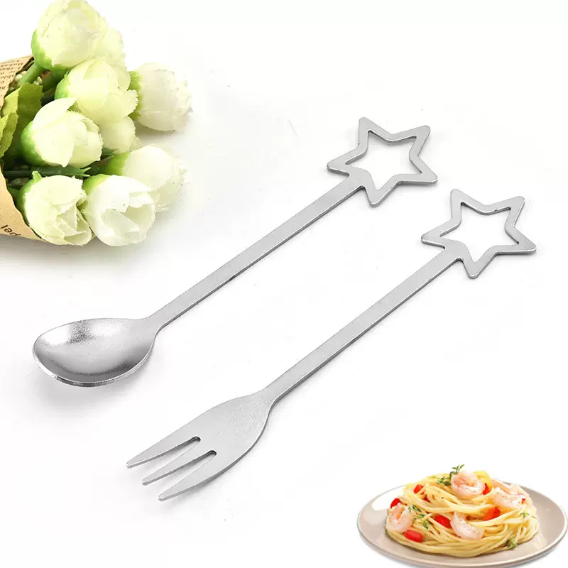 厂家水果叉子不锈钢餐具便携款式家用水果签甜品蛋糕叉