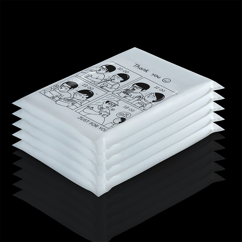 Blanco protección del medio ambiente en línea comerciante ropa Express bolsa de dibujos animados lindo bolsa de plástico En stock daño fuerte adhesivo sellado bolsa express