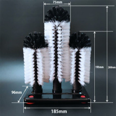Detachable three-head cup washing brush soft bristles decontamination cleaning glass thermos cup multifunctional cup brush home bar brush