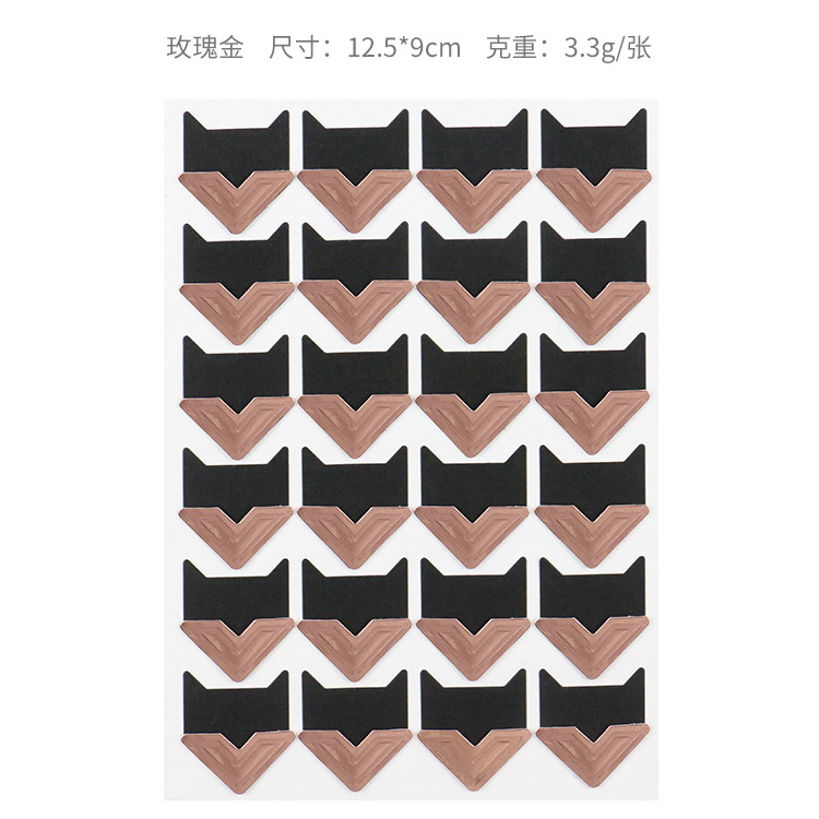 Pegatinas de esquina de álbum DIY retro 14 pegatinas de esquina de papel Kraft de color sólido de tapa dura 24 piezas en pegatinas de esquina de color caramelo hechas a mano