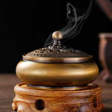 铜香炉黄铜家用室内净化空气香薰炉檀香炉茶道禅意熏香炉香器具