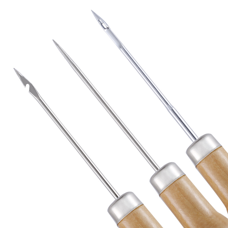 Doble cono de la zapata mango de madera hecho a mano cono recto Codo Medio agujero de reparación de zapatos cono de perforación de cuero