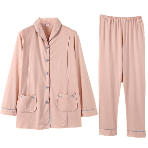 高端全棉月子服秋冬纯棉春秋产后外穿孕妇睡衣加肥大码哺乳套装