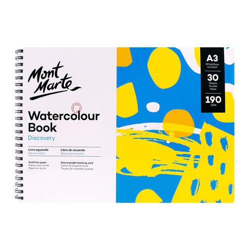 Montmartre a4 watercolor book 190g loose-leaf hand-painted watercolor paper cross-border wholesale 30 pages 8k sketch watercolor book