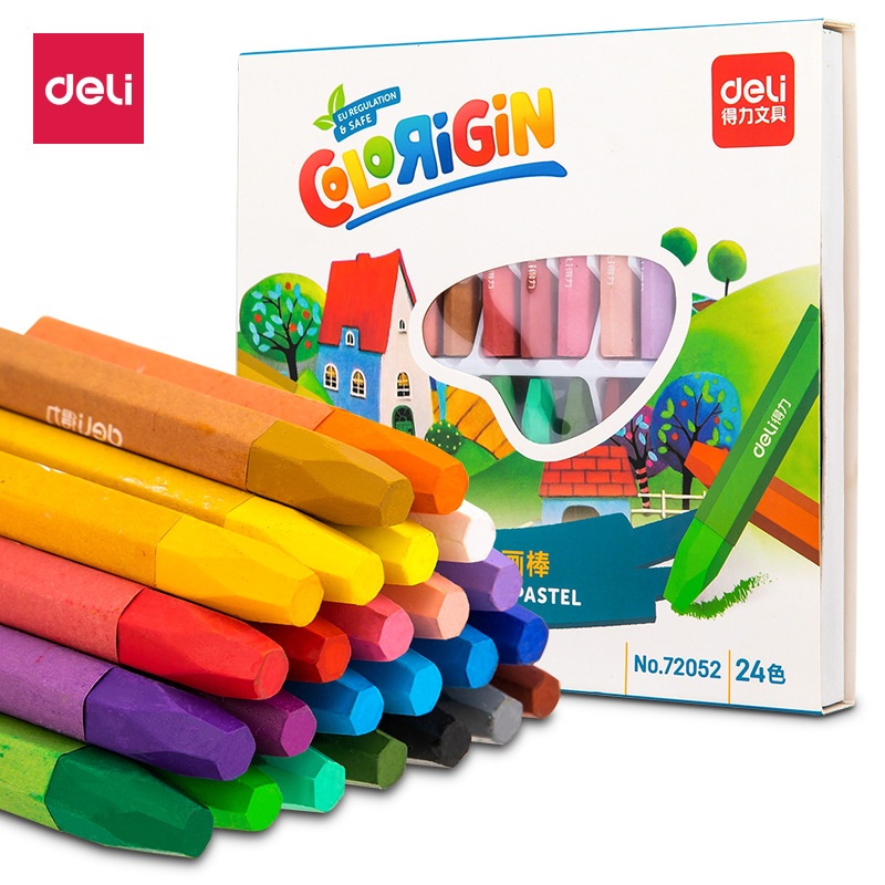 Deli 72051/52/53 de los niños del estudiante pintura al óleo palo pincel de pintura para colorear pincel de pintura