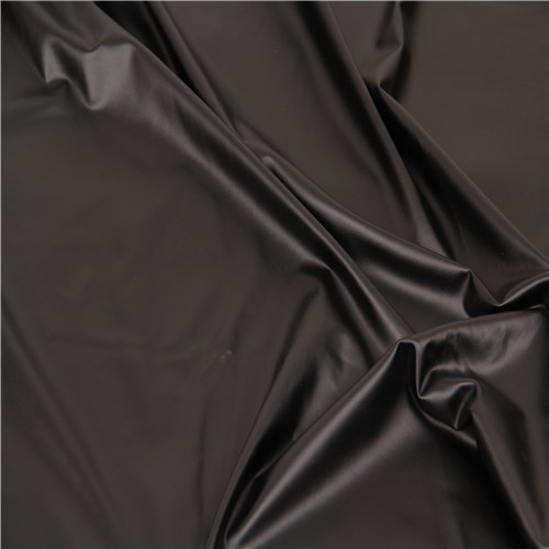 【求越】现货供应 无光黑满烫仿皮 高弹不裂 光滑细腻无皱痕裤料