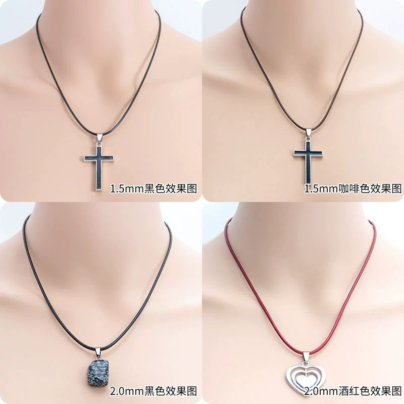 Шнурок для ожерелья, чер pendant handmade, аксессуар, аксессуары