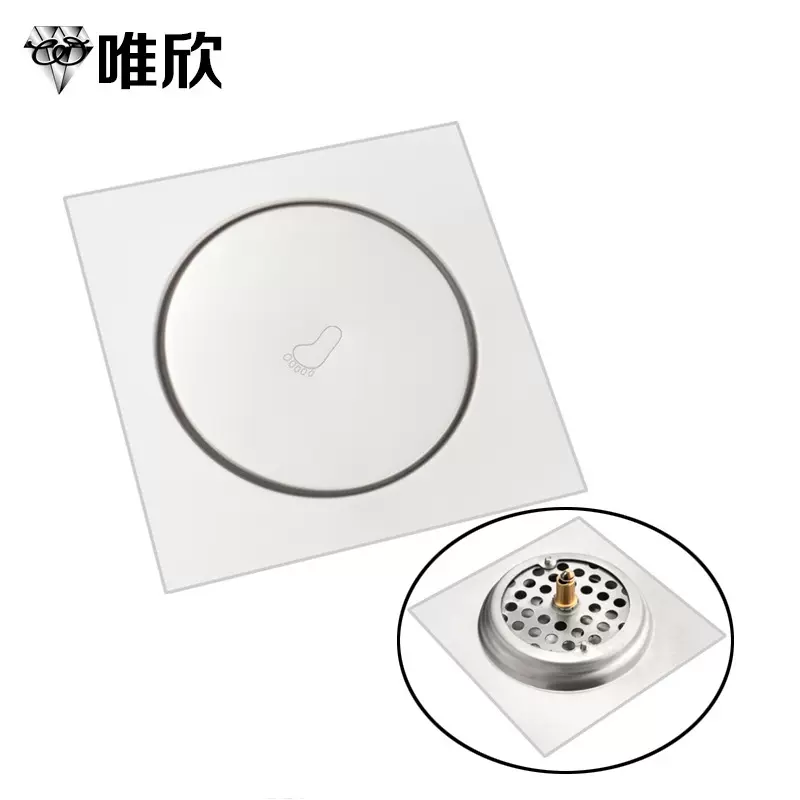 不锈钢弹跳地漏 中东埃及地漏 方形弹跳式防臭脚踏式地漏厂家直销