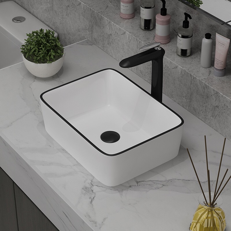 Contador lavabo tamaño pequeño lavabo mini Estilo nórdico hogar cuadrado lavabo balcón baño tamaño pequeño lavabo