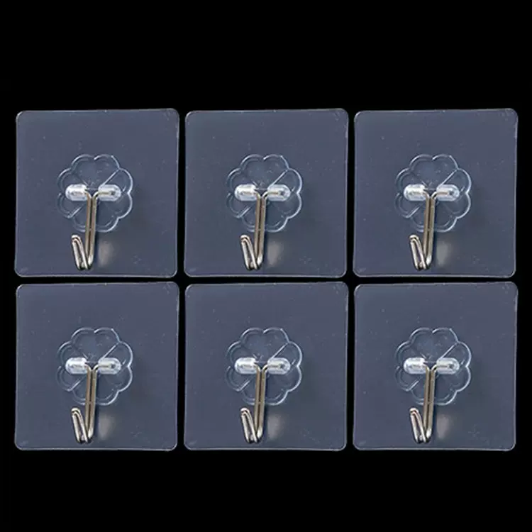 免打孔透明挂钩家用墙上免钉无痕粘钩浴室厨房卫生间门后强力挂钩