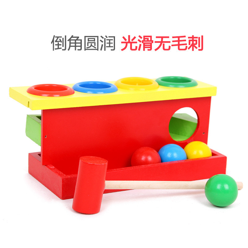 Arco iris de madera, plataforma de percusión, música de percusión, pila de percusión, ratón, martillo, niño, bebé, juguete para niños